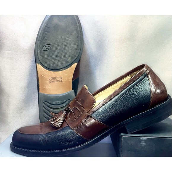 Johnston & Murphy Signature Italian Black Brown Tassel Loafers Men’s Size 12 main image 9